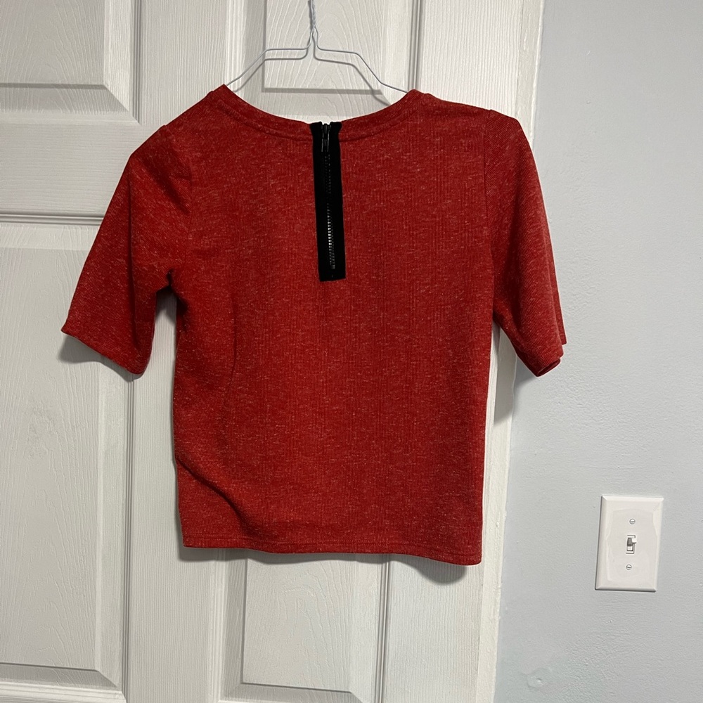 Topshop back zipper shirt